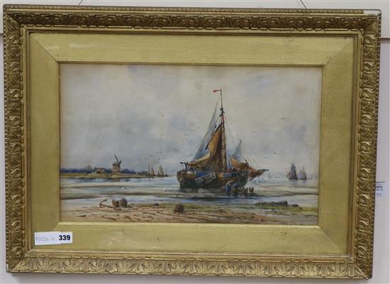 Thomas Bush Hardy, watercolour, Near Zaandan, signed, 12 x 20in.